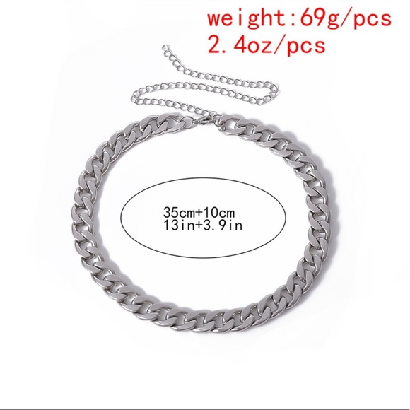 Stainless Steel Cuban Link Fashion Choker - Picture 5 of 5